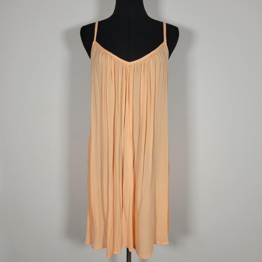 Roxy Peach Flowing Dress Spaghetti Strap Beach Resort Women’s M Summer Vacation
